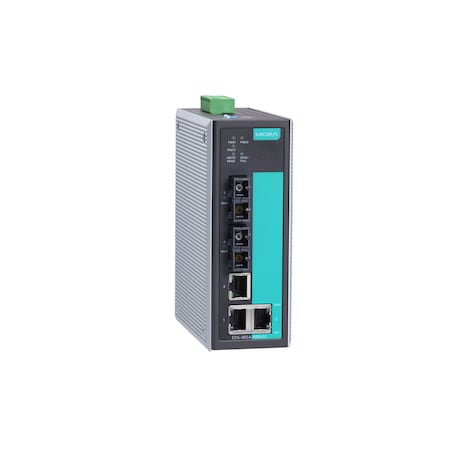 Moxa Entry-Level Mgd Eth. Swtch W/ 3 10/100Baset(X)Ports, Eds-405A-Ss-Sc-T EDS-405A-SS-SC-T